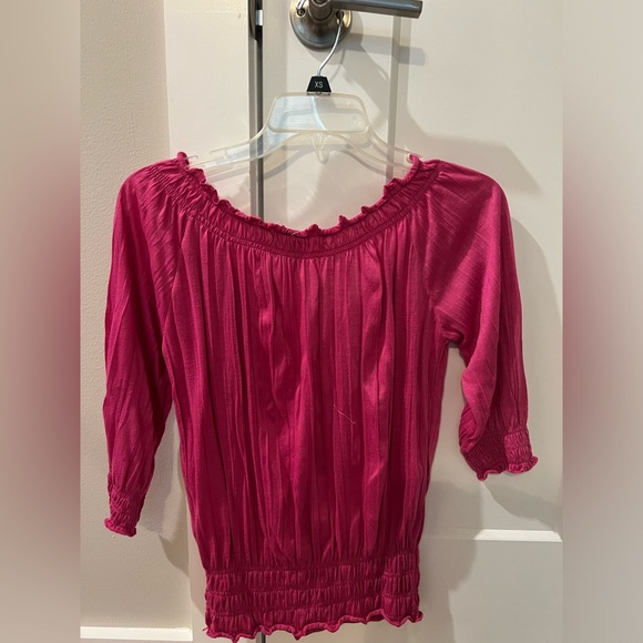 Derek Heart 3/4 Sleeve Pink Shirt - Picture 2 of 3